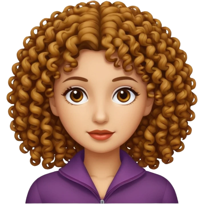 Morena con pelo crespo emoji