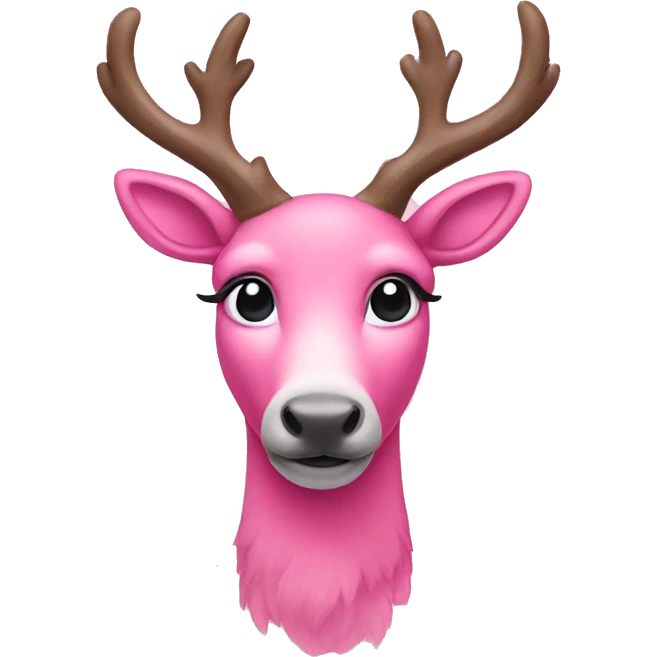 pink reindeer  emoji