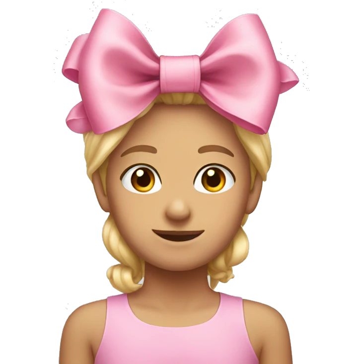 Pink bow emoji
