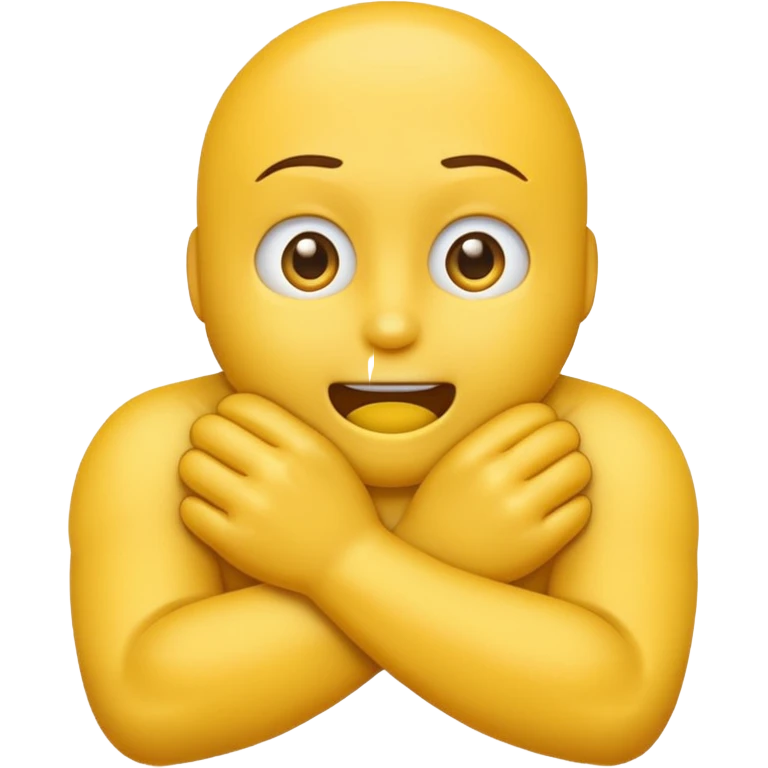 yellow emoji hands choking itself, tight around the neck aggressively  emoji