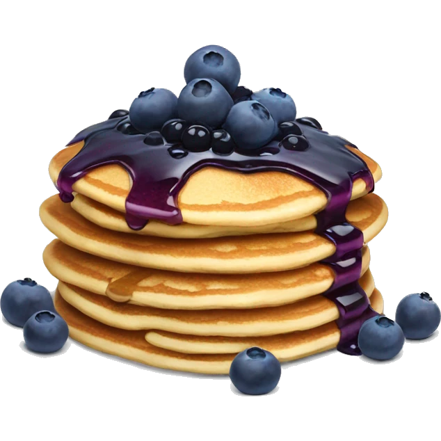 Pancakes with a blueberry on top emoji