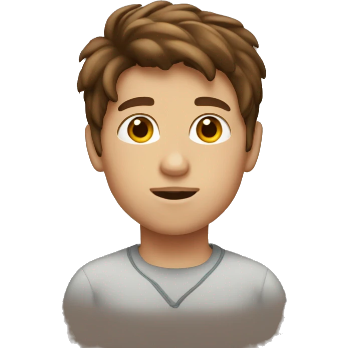 Boy with brown hair  emoji