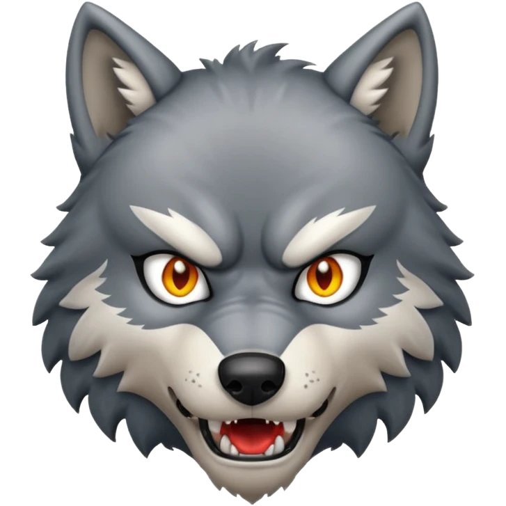 Tráeme una imagen de un lobo enojado estilo gamer emoji