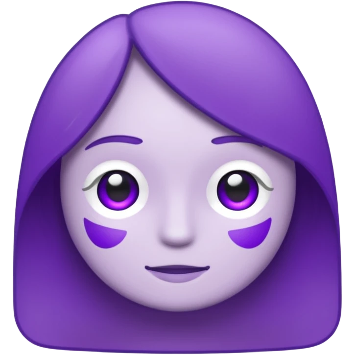text that spells "me" in a shiny purple font sticker with white outline emoji