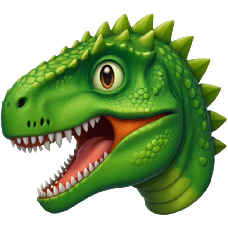 dinosaur front face, half body emoji