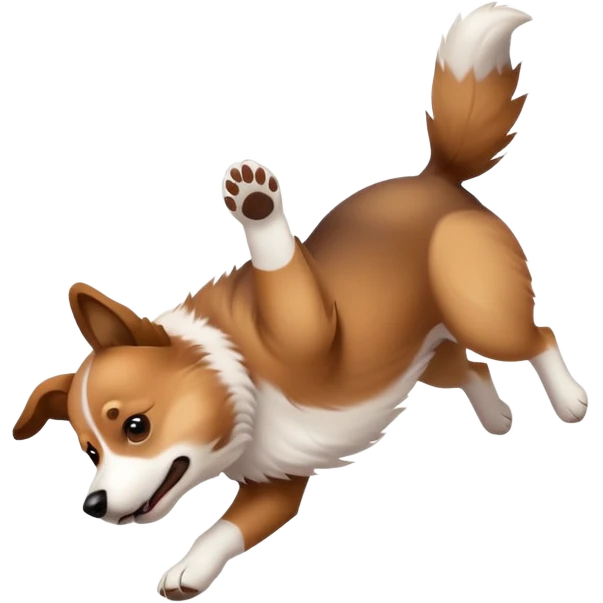 Dog doing a backflip emoji