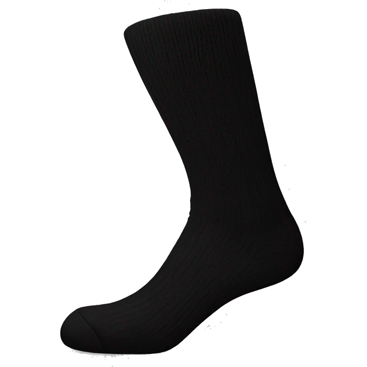 Plain Black long socks emoji