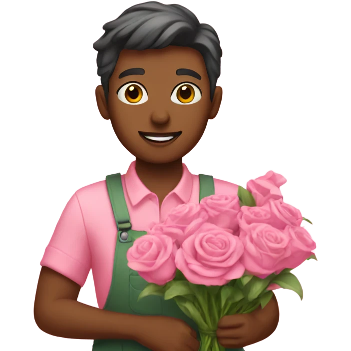 pink florist emoji