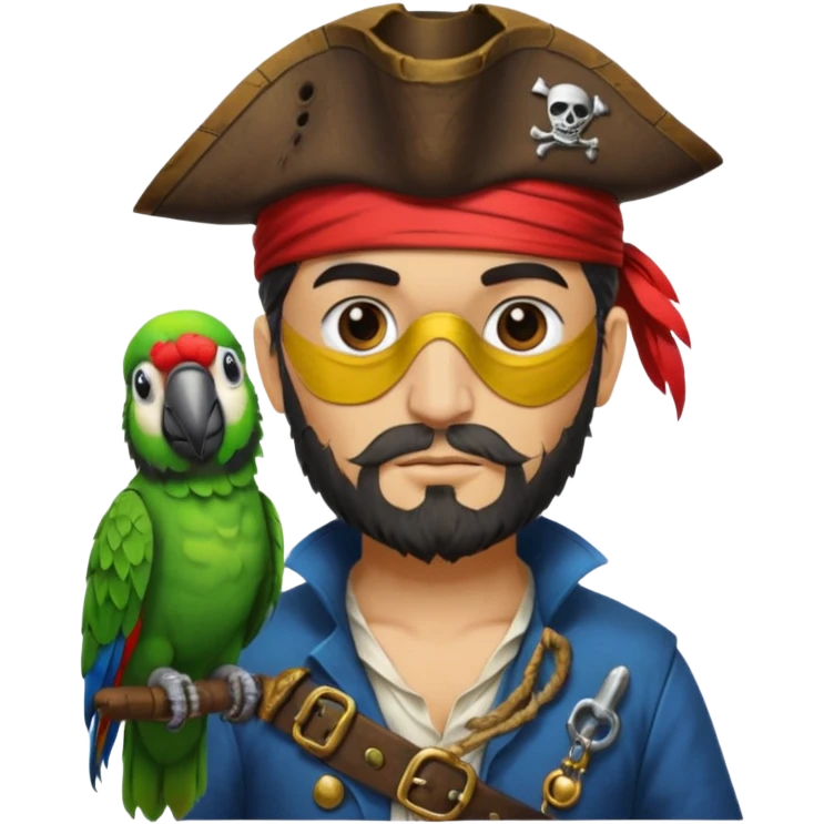 pirate and parrot emoji