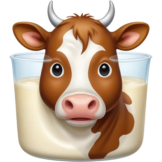 cow in a milk emoji