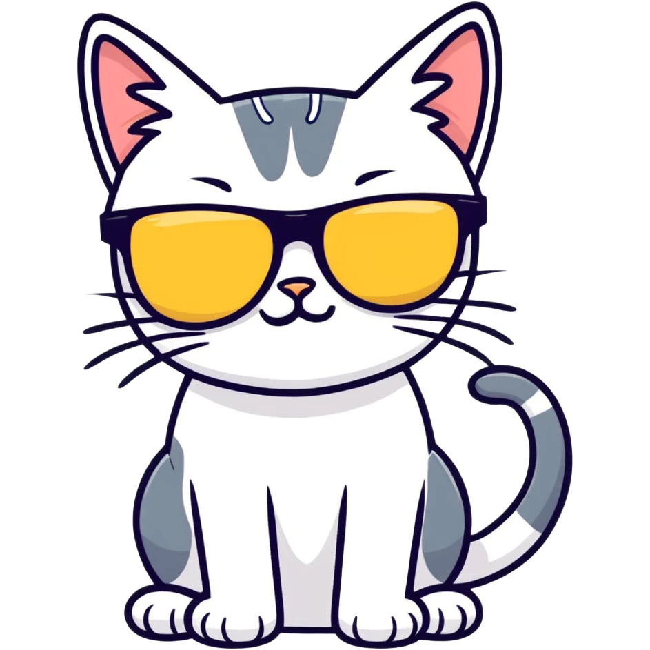 Cat with sunglasses emoji