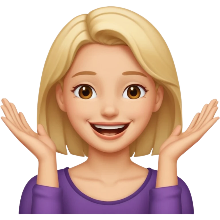 girl with hands on her neck laughing  emoji