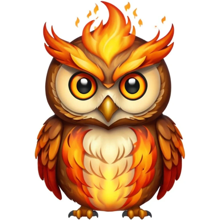 Owl on fire emoji