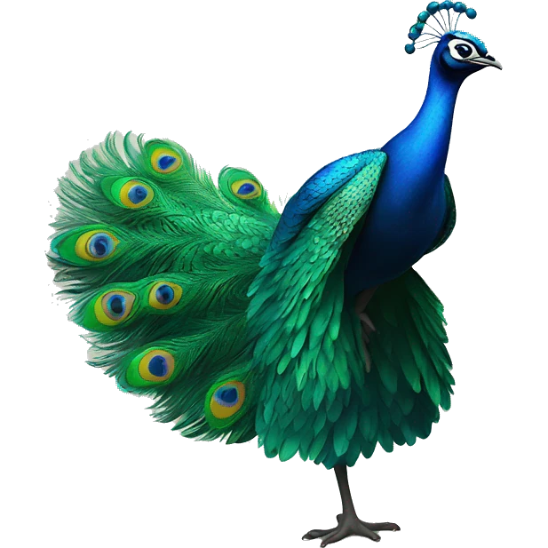 dancing peacock emoji