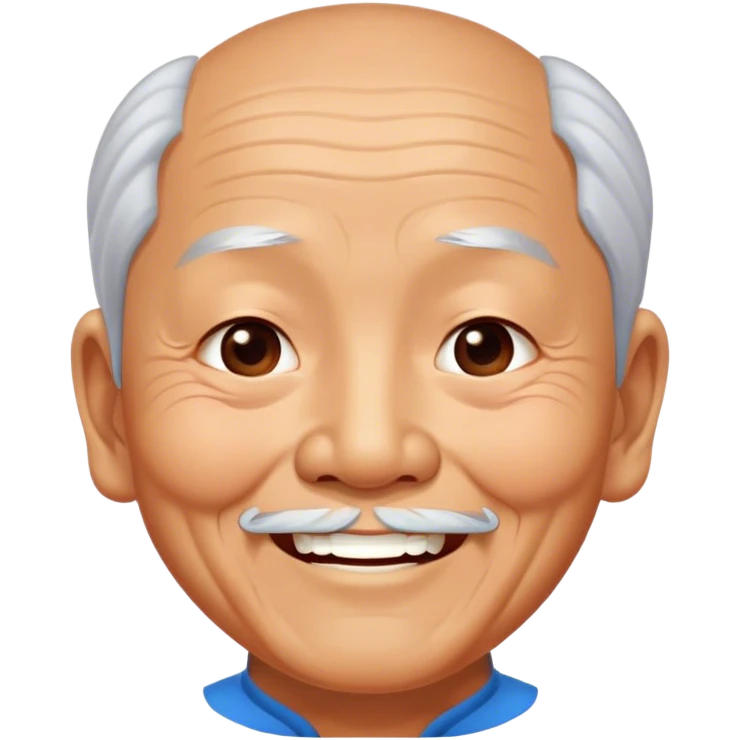 happy old chinese man in glasgow emoji