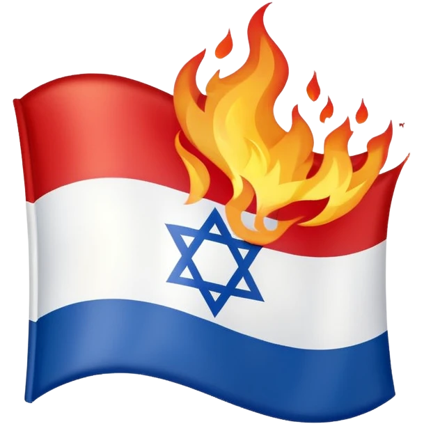 Burning israel flag emoji