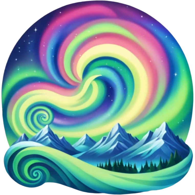 something that represents the aurora emoji