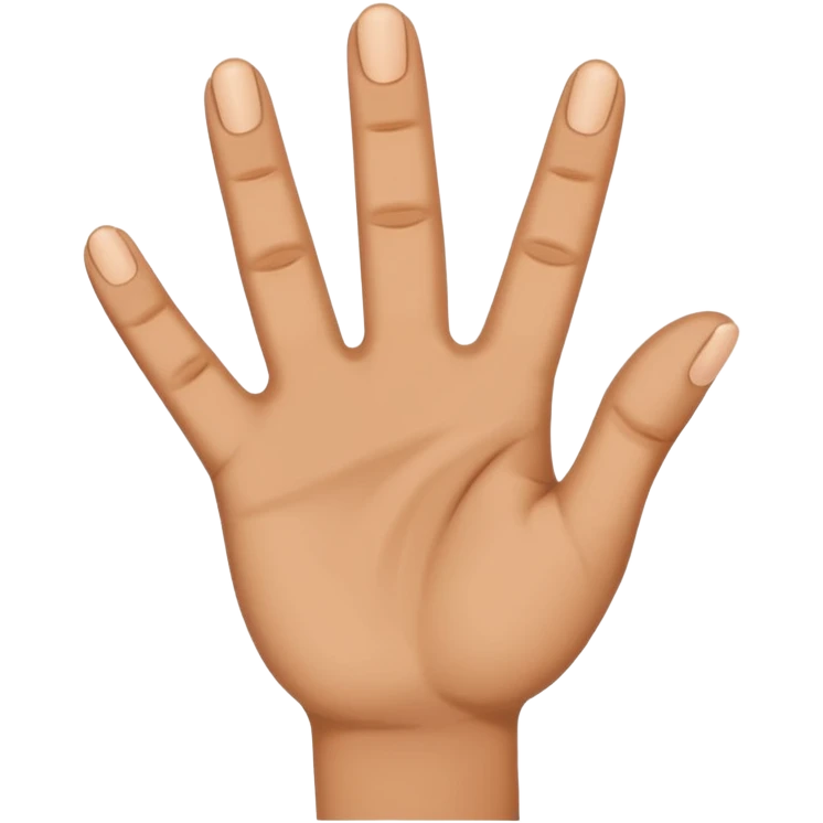 yvl hand sign, just have all five fingers out, besides ring finger and pinky  emoji