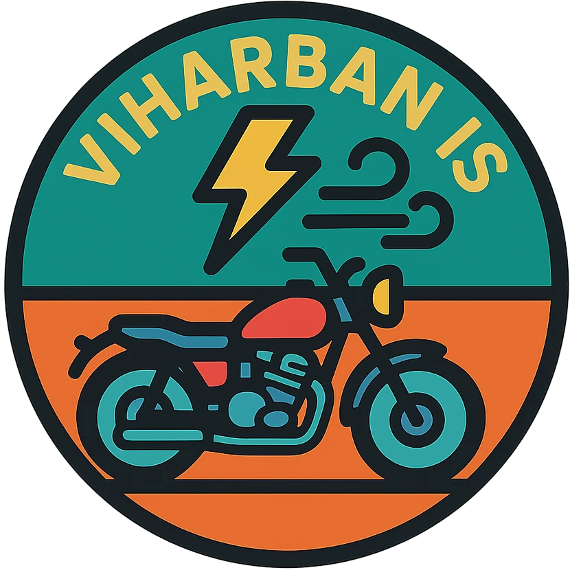 circular motorcycle cap design with the Hungarian phrase 'Viharban is', featuring motorcycle motifs like lightning, motor, wind, brave style emoji