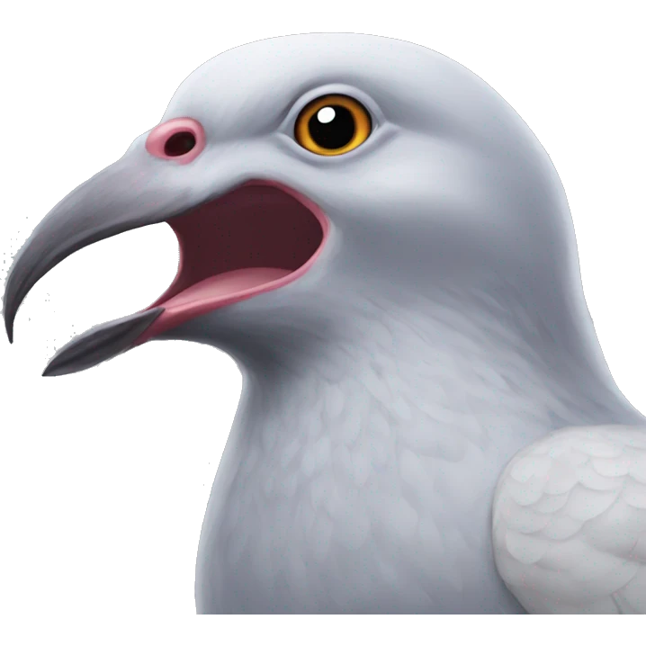 giant pigeon mouth emoji