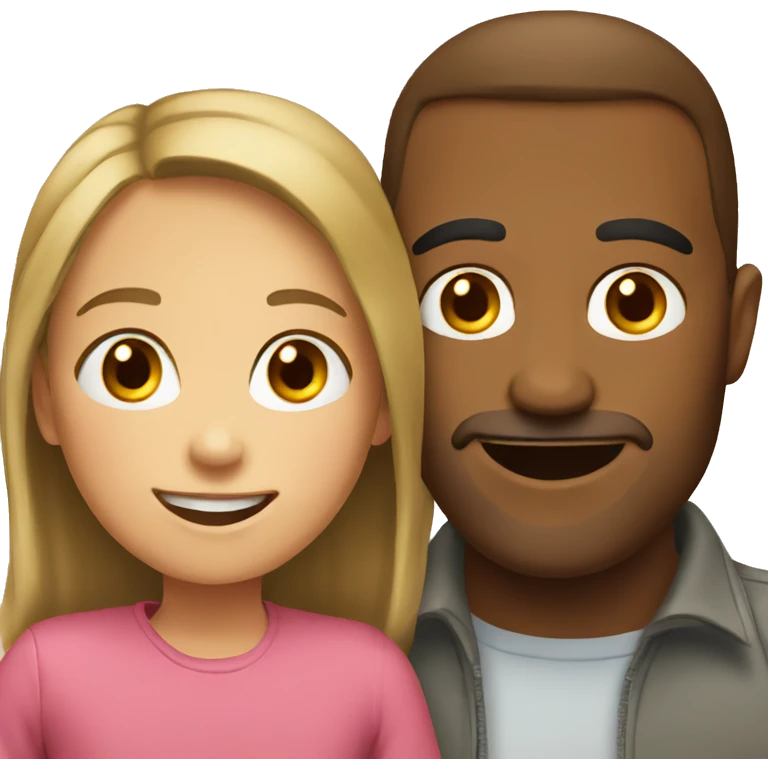 Dad and girl smiling together emoji