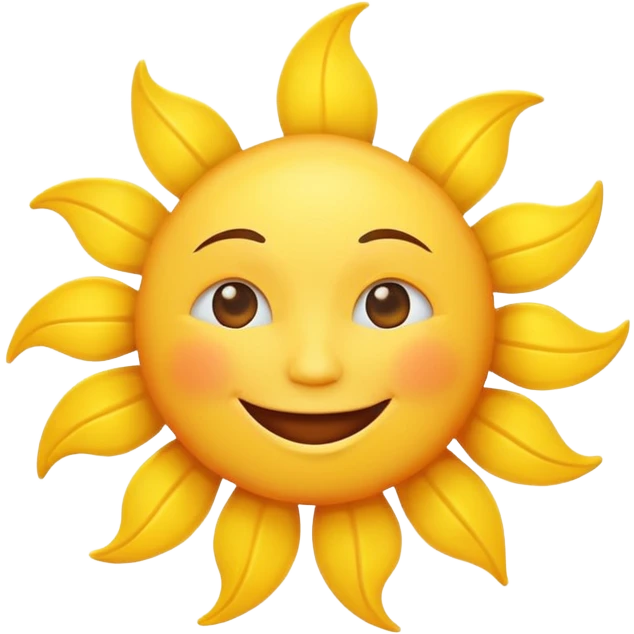 smiling sun emoji emoji