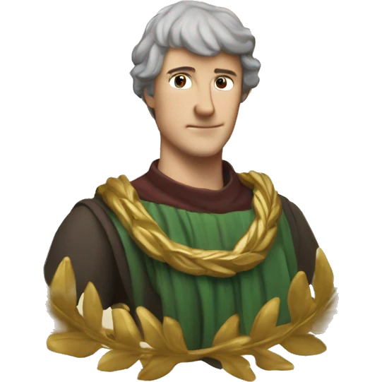 Petrarch holds a golden laurel wreath in his hand emoji