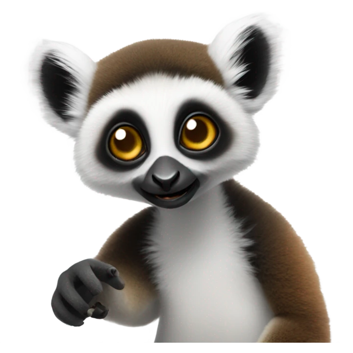 Lemur with sign that says hi Mia emoji