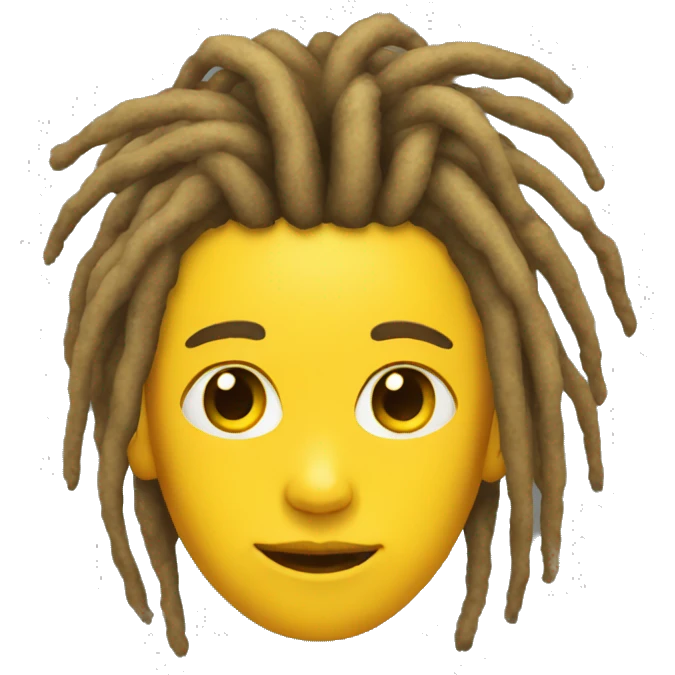 Yellow dreadlocks emoji
