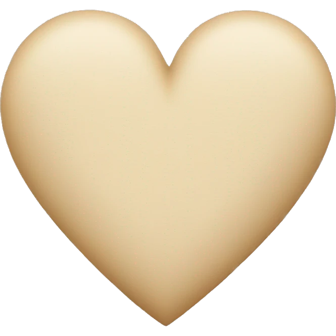 Beige heart emoji