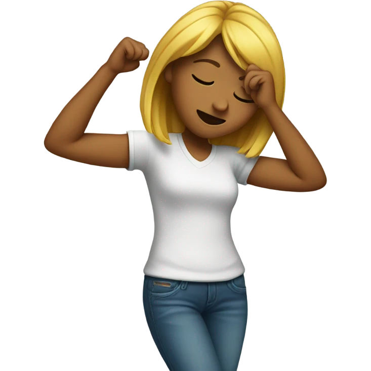 girl dabbing emoji