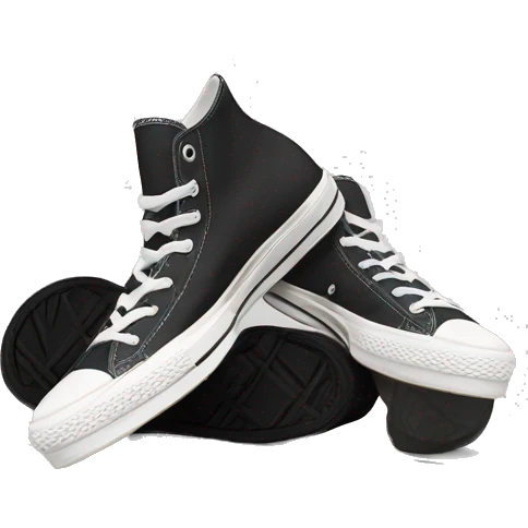 Black and white platform converse emoji