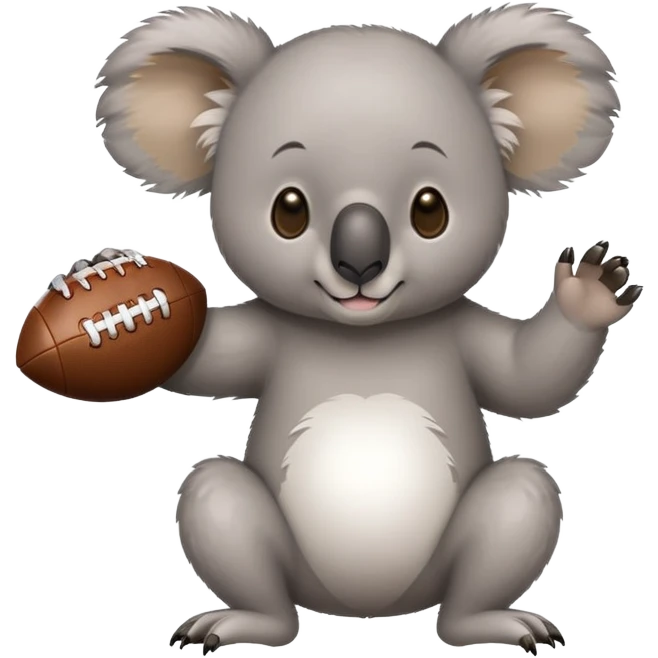 Koala holding a football  emoji