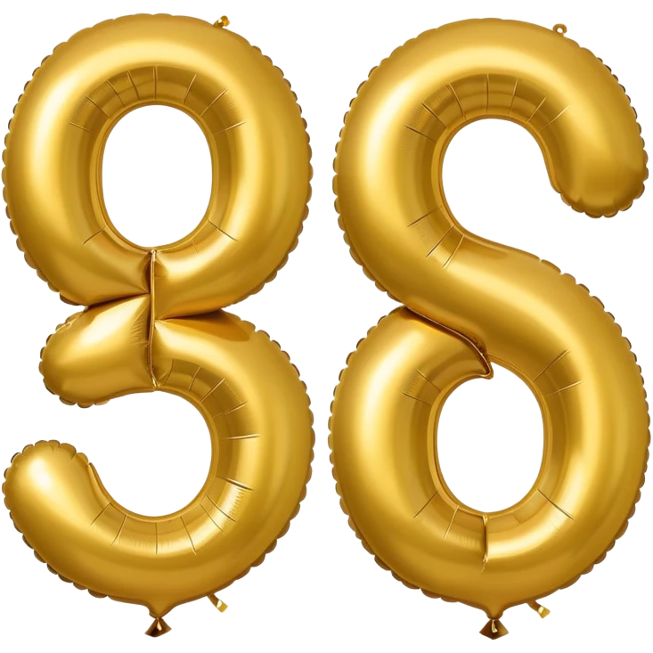 20 number in gold baloons emoji