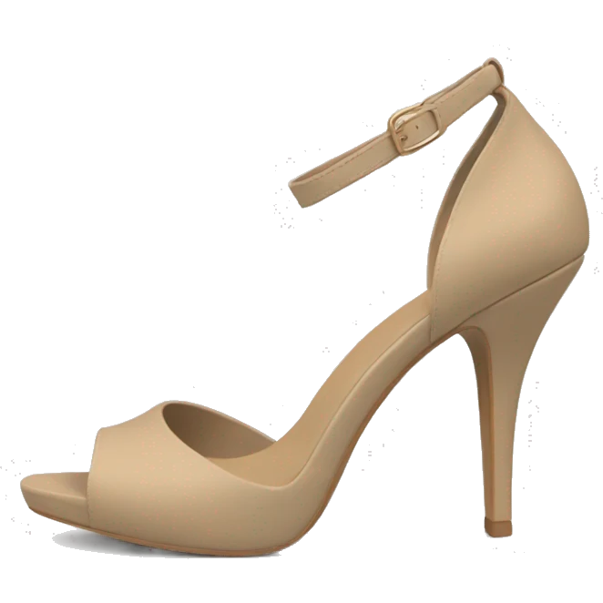 beige open toe heels with ankle strap emoji