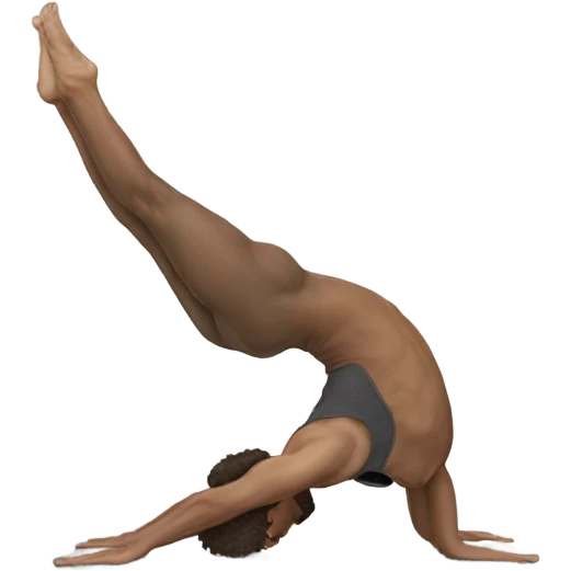 Yoga back bend white male emoji