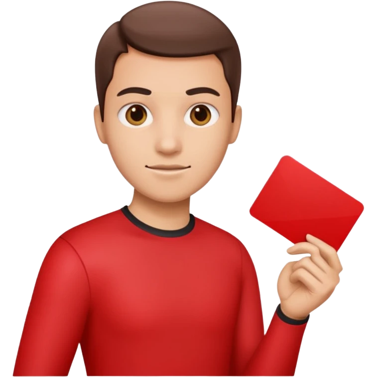 Eloji 🙂un carton rouge dans la main  emoji