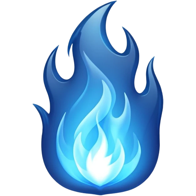 Blue fire emoji