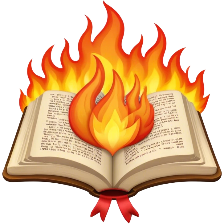 Bible on fire  emoji