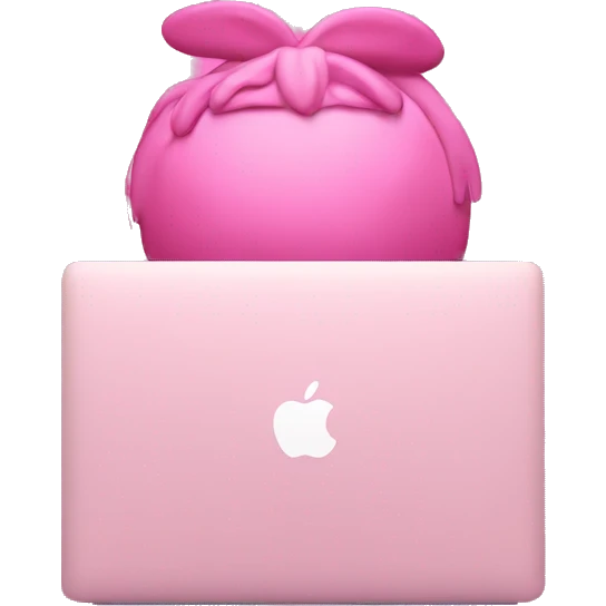 Pink macbook emoji