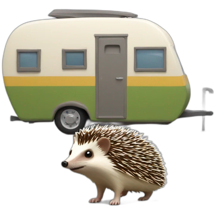harry poter hedgehog with a caravan emoji