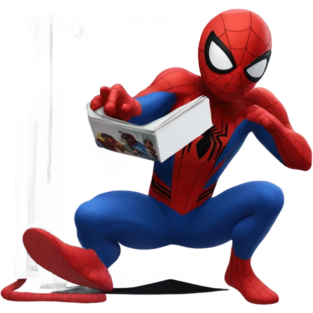 Spider-Man holding a PS5 emoji