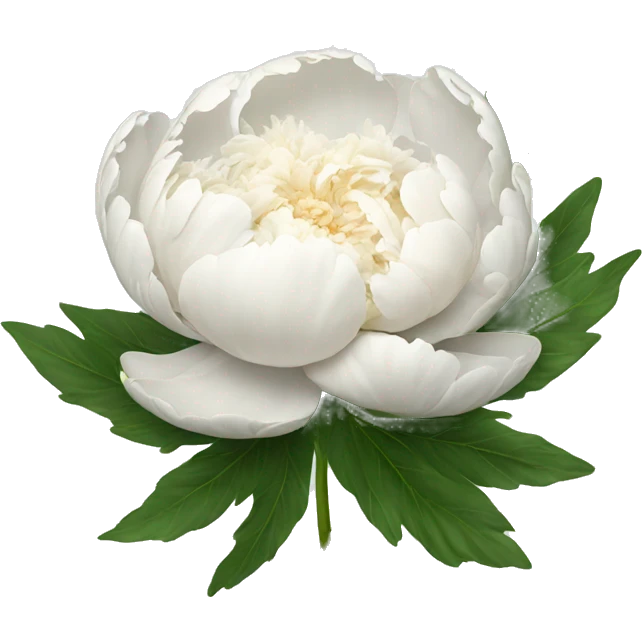 A white peony emoji