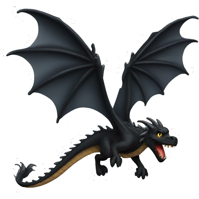 flying black dragon emoji