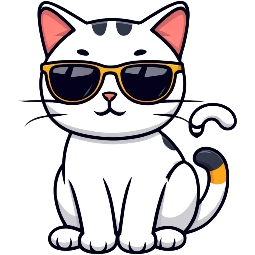 cat wearing sunglasses emoji
