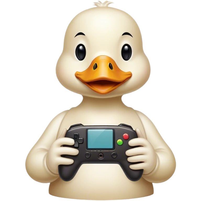 duck holds game console emoji