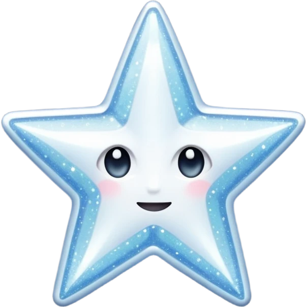 glitter white star emoji