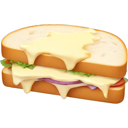 Sandwich with cheese and mayo emoji