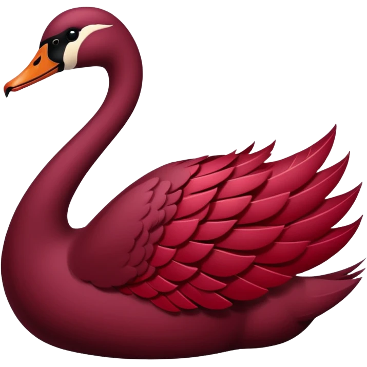 Maroon swan emoji