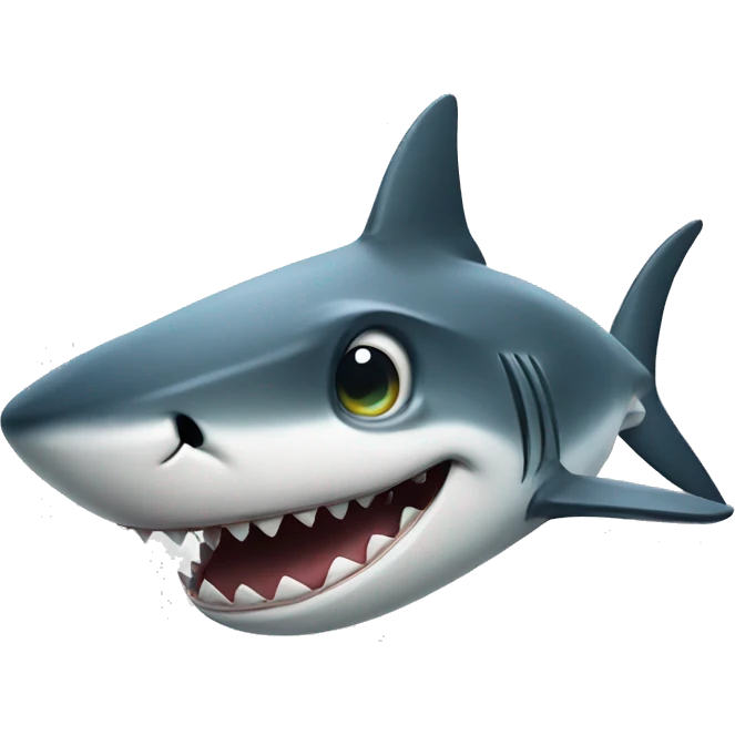 smart shark with glasses emoji